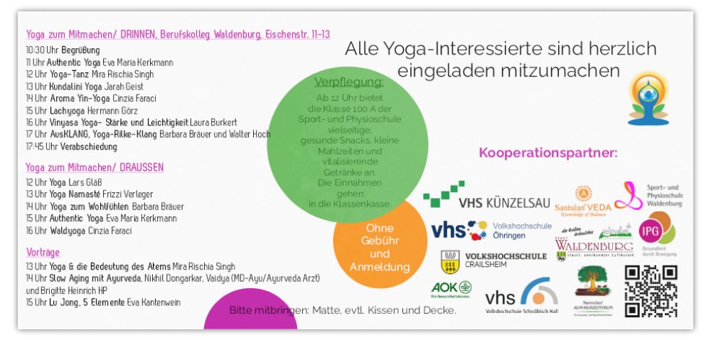 Yoga Tag 2025 Waldenburg Plakat s2