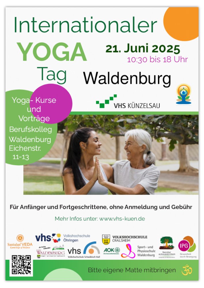 Yoga Tag 2025 Waldenburg Plakat